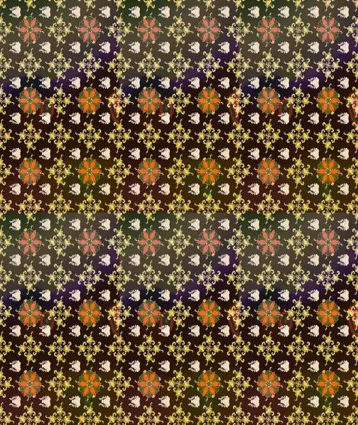 Tekstil, kumaş, kapaklar, duvar kağıtları, baskı, naylon, koleksiyon defteri, örgü, dekupaj için güzel bir eskiz. Küçük kahverengi çiçekli oldukça eski bir besin torbası deseni. Millefleurlar.