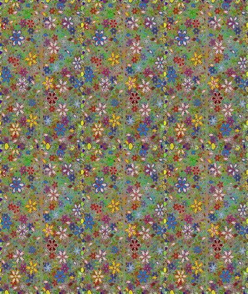 Kusursuz bir mahsul. Düz Çiçek Elementleri Tasarımı. Renkli Bahar Temalı Kusursuz Arkaplan. Raster Şirin kumaş deseni.