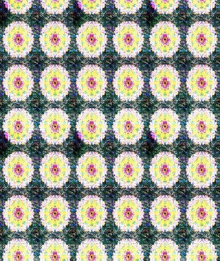 Tarafsız renklerde bahar çiçekleri. Raster illüstrasyonu. Çiçek ve yapraklı karalama şeklinde Raster çiçek deseni.