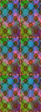 Flowers on green and brown colors. Raster floral pattern in doodle style with flowers. Gentle, tender floral background.