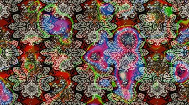 Raster illüstrasyonundaki çiçek desenli çizim. Suluboya tarzında gri renkte çiçekler.