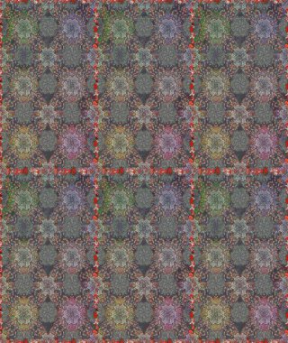 Raster illüstrasyonunda kusursuz çiçek deseni. Gri renkli çiçekler. Düz Çiçek Elementleri Tasarımı. Renkli Bahar Teması Kusursuz Arkaplan.