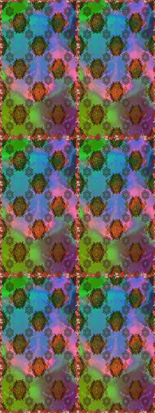 Flowers on green and brown colors. Raster floral pattern in doodle style with flowers. Gentle, tender floral background.