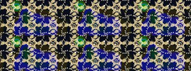 Raster illüstrasyonundaki çiçek desenli çizim. Suluboya tarzında mavi renkte çiçekler.