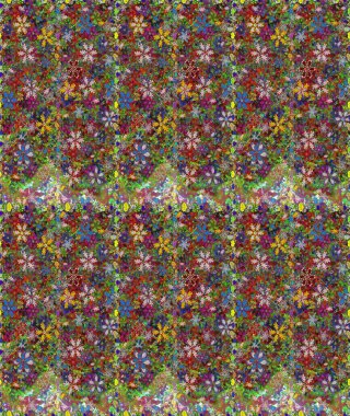 Raster çiçek izi. Klasik taslak çizimi. Çiçek yeşili, pürüzsüz desen.