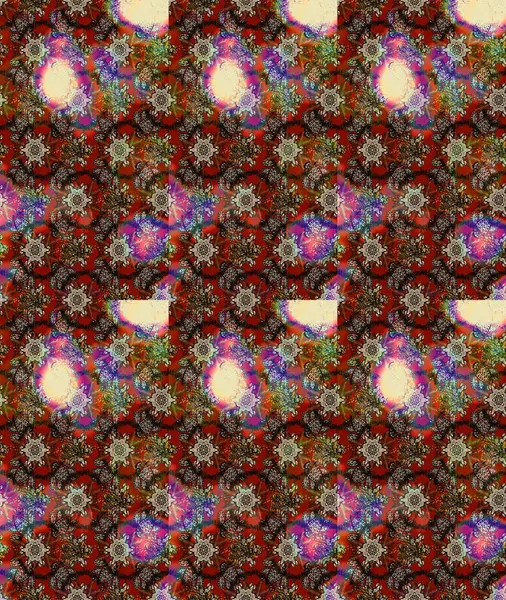 Kahverengi renkli çiçekler. Renkli Bahar Teması eskiz kalıbı. Düz Çiçek Elementleri Tasarımı. Raster illüstrasyonunda çiçek deseni çizimi.