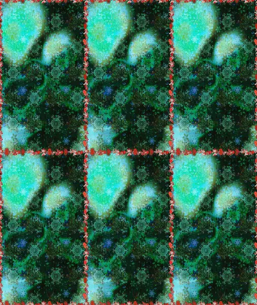 Poster ya da kapak için arka plan. Yapraklı kusursuz desen. Tekstil için figür. Davetiye ve kartpostal tasarımı için dekoratif çiçek unsurları. Sevimli zarif çiçekler Raster illüstrasyonu.