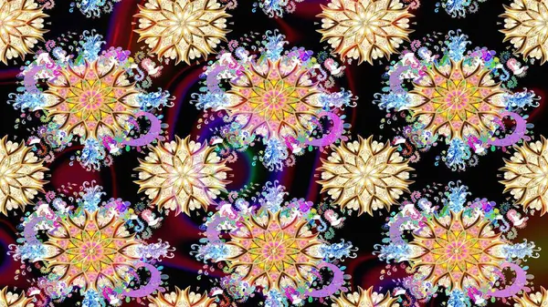 Raster illüstrasyonu. Küçük çiçekli şirin bir desen. Çiçek ve yapraklı çiçek deseni.