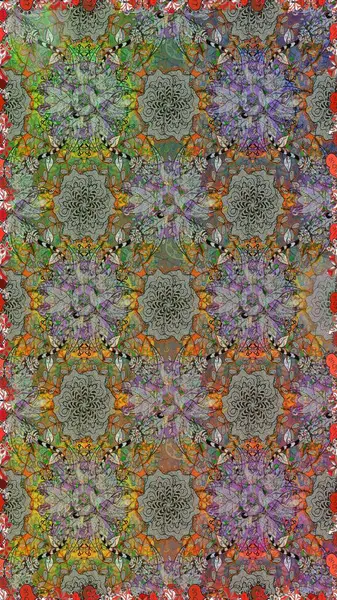 Sorunsuz çiçek deseni kaydırma kağıt, davet, el ilanı, afiş veya Web sitesi Web sitesi arka plan duvar kağıdı için kullanılabilir. Elle çizilmiş Raster resim. Doodle unsurları.