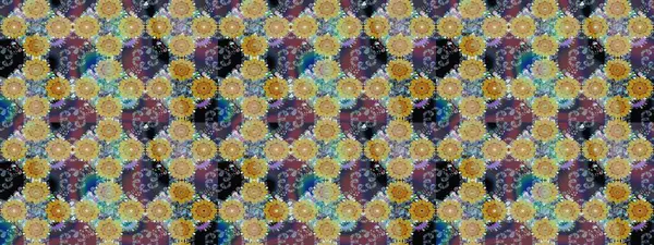 Asya tekstil tarzında. Raster illüstrasyonu. Kusursuz çiçek deseni. Raster illüstrasyonu. Tarafsız ve kahverengi renkte çiçekler.