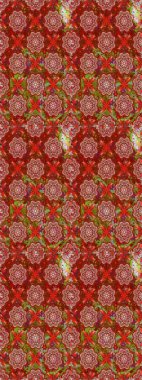 Kırmızı ve kahverengi renkte çiçekler. Raster düz çiçekleri pürüzsüz desen. Tasarım hediye paketi, tebrik kartları, posterler ve afiş tasarımı.