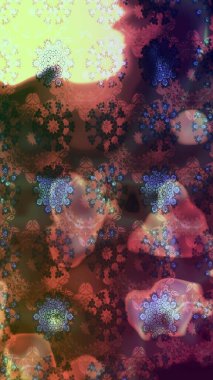 Kahverengi renkli çiçekler. Renkli Bahar Teması eskiz kalıbı. Çiçekli çizim şekli. Düz Çiçek Elementleri Tasarımı.