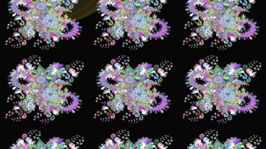 Küçük bir çiçekte eskiz deseni. Raster illüstrasyonu. Hoş bir çiçek geçmişi var. Güzel kumaş deseni.