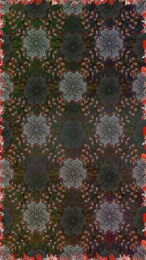 Yumuşak, bahar çiçekli arka plan. Çiçekli karalama şeklinde Raster çiçek deseni. Gri renkli çiçekler.