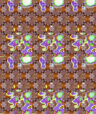 Renkli Bahar Teması eskiz kalıbı. Kahverengi renkte zarif çiçekli suluboya. Düz Çiçek Elementleri Tasarımı. Raster illüstrasyonu.