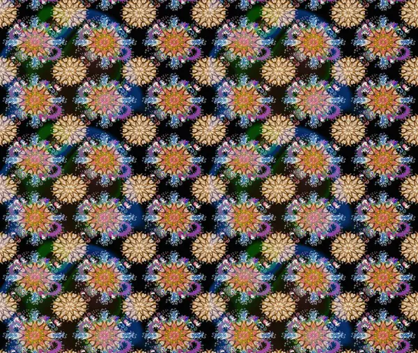 Eski usul küçük çiçekli şirin bir eskiz deseni. Raster illüstrasyonu. Moda arka planında parlak buketler. Kumaş, duvar kâğıdı ve kağıda yazdırmak için gelişen arkaplan.