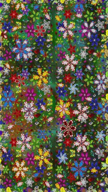 Küçük ölçekli çiçek basit şirin desende. Üretim, duvar kağıdı, baskı, hediye paketi ve scrapbooking Tekstil veya kitap için çiçek sorunsuz arka plan kapsar. Raster illüstrasyon.