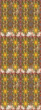 Düz Çiçek Elementleri Tasarımı. Renkli Bahar Teması eskiz kalıbı. Zentangle soyut çiçekleri. Raster illüstrasyonu. Güzel kumaş deseni. Çiçek tozu..