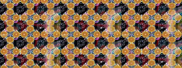 Düz Çiçek Elementleri Tasarımı. Sketch Colour Spring Theme eskiz kalıbı. Sarı renkli çiçekler. Sevimli çiçek raster deseni.