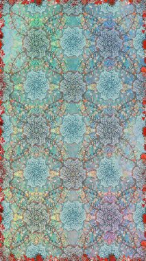 Düz Çiçek Elementleri Tasarımı. Tarafsız ve mavi renkte çiçekler. Sevimli çiçek raster deseni. Renkli Yaz Temalı Kusursuz Arkaplan.