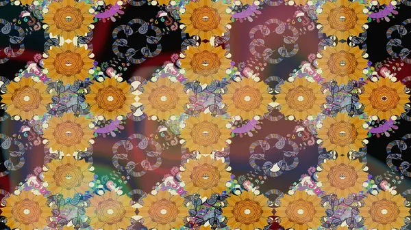 Parlak elementlerin. El çizimi Raster çizimi. Çizim çiçek deseni duvar kağıdı, web sitesi arkaplanı, paket kağıdı, davetiye, broşür, pankart veya web sitesi için kullanılabilir.