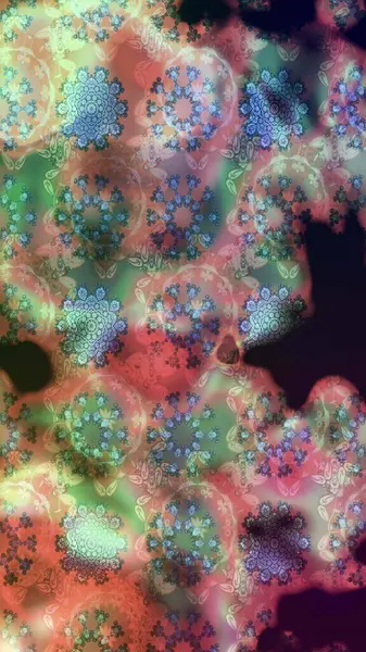 Tarafsız renklerde parlak çiçekli halı eşkali..