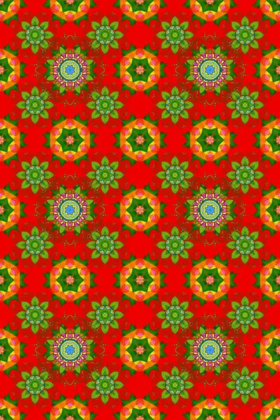 Etnik Mandala havlusu. Tebrik kartı geçmişi, boyama kitabı, arkaplan ve tekstil için kullanılabilir. Sınır Kızılderili çiçekli paisley patten. Kusursuz süs izi. Raster Henna tarzı.