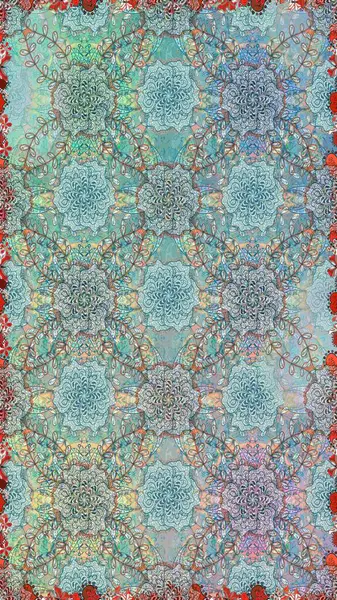 Düz Çiçek Elementleri Tasarımı. Tarafsız ve mavi renkte çiçekler. Sevimli çiçek raster deseni. Renkli Yaz Temalı Kusursuz Arkaplan.