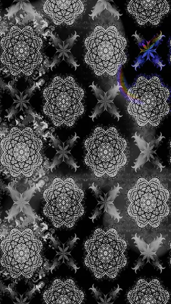 Küçük bir çiçekte eskiz deseni. Raster illüstrasyonu. Hoş bir çiçek geçmişi var. Güzel kumaş deseni.