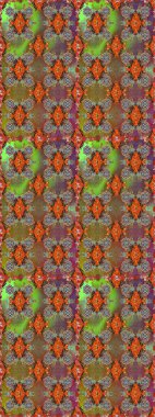 Arkaplan dokusu, duvar kağıdı kahverengi ve turuncu renkli çiçek teması. Soyut etnik raster kusursuz desen. Kabile sanatı boho baskısı, klasik çiçek arkaplanı.