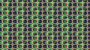 Raster Güzel kumaş deseni. Raster suluboya deseni, narin çiçekler, siyah çiçekler, tebrik kartı şablonu..