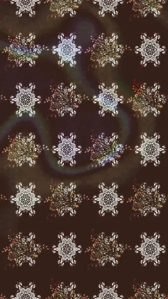 Soyut çiçek çizim kalıbı arka planı. Raster deseni. Kahverengi renklerde. Küçük çiçekteki sevimli çiçek deseni. Raster illüstrasyonu.