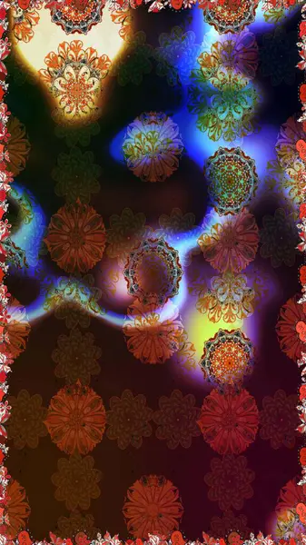 Yumuşak pamuk tasarımı. Klasik çiçek desenli. Yumuşak fayans. Sarma, tekstil ve duvar kâğıdı için kusursuz çiçek arkaplanı. Raster taze dokusu.