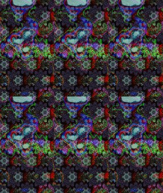 Yatak çarşafları, ceket, paket tasarımı, kumaş ve moda kavramları için tekstil baskısı. Çiçekleri, deniz kabukları, mandalaları ve suluboya efektleriyle donanma geçmişi. Çizim kalıbı etnik tasarım.