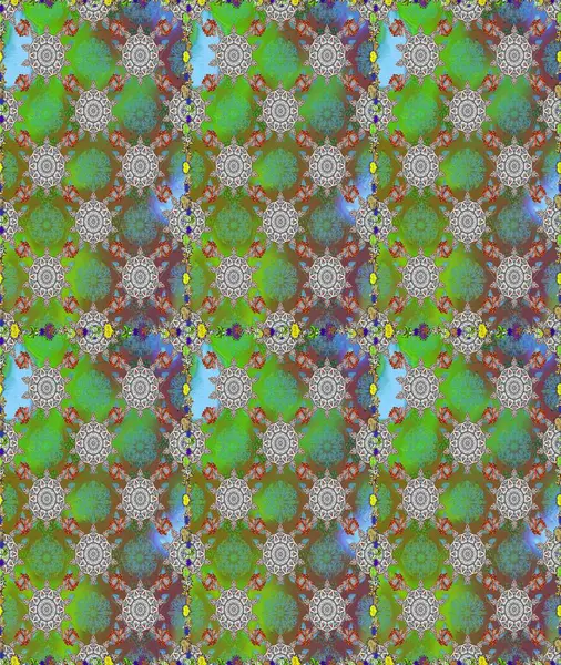 Güzel, pürüzsüz bir desen. Raster çiçekli arka plan. Güzel kumaş deseni. Renkli Yaz Temalı Kusursuz Arkaplan. Yazdır. Düz Çiçek Elementleri Tasarımı.