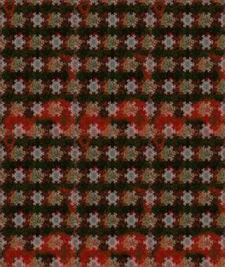 Renkli grunge, soyut arkaplanı kologri ve kahverengi çiçeklerle süslüyor. Parmak izi, kumaş, duvar kâğıdı, tekstil için raster dokusu. İşlemeli çiçek desenli..