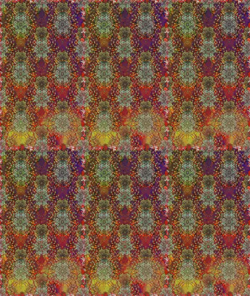 Çiçeksel kahverengi, pürüzsüz desen. Raster çiçek izi. Raster Yumuşak kumaş deseni. Klasik taslak çizimi.