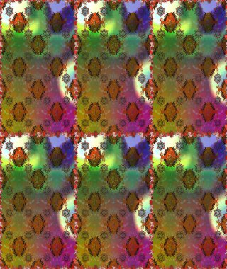 Kahverengi renkli çiçekler. Raster illüstrasyonunda kusursuz çiçek deseni.