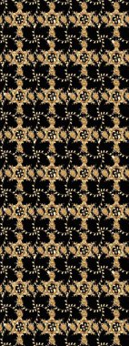 Çiçek desenleri siyah ve bej renklerde, el yapımı papatyalar, papatyalar. Tekrarlayan çiçek arkaplanı, zarif siyah ve bej çiçekler duvar kağıdı.