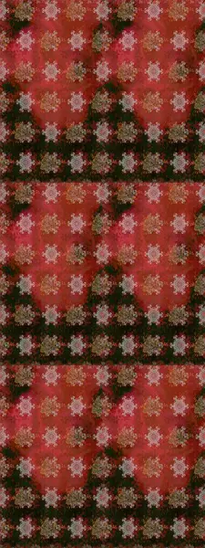 Güzel kumaş deseni. Raster illüstrasyonu. Kahverengi ve kırmızı renklerde. Raster illüstrasyonunda kusursuz çiçek deseni.