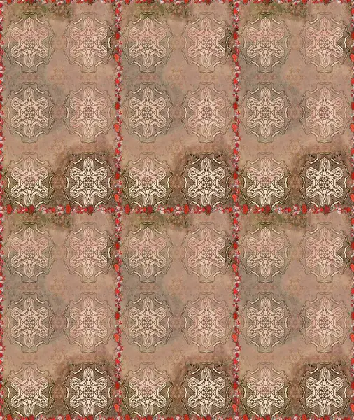 Amazing seamless floral pattern with bright colorful flowers and leaves on a beige and brown colors. Modern floral background. Folk style. The elegant the template for fashion prints.