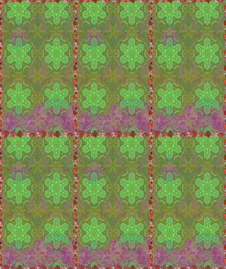 Raster illustration. Seamless pattern with cute flowers and leaves on green and neutral colors, watercolor floral pattern, tileable for wallpaper, card or fabric.