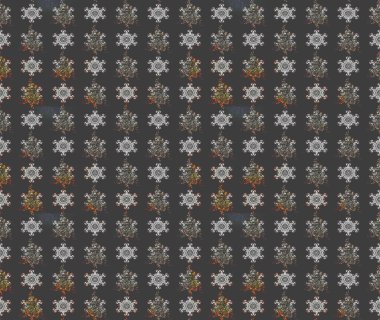 Düz Çiçek Elementleri Tasarımı. Raster. Renkli Bahar Teması çizim şablonu.