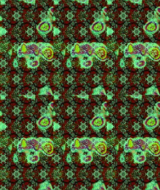 Düz Çiçek Elementleri Tasarımı. Renkli Yaz Temalı eskiz kalıbı. Yeşil renkli çiçekler. Raster illüstrasyonunda çiçek deseni çizimi.