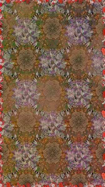 Düz çiçek öğeleri tasarım. Bahar Tema Dikişsiz desen arka plan rengi. Sorunsuz Chichi kumaş deseni. Raster resim. Çiçek deseni.