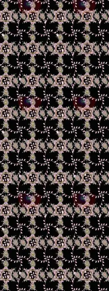 Şirin çiçek elementleri. Siyah renkli çiçekler. Robot resim. Raster illüstrasyonu.