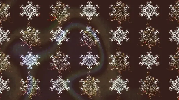 Raster illüstrasyonu. Soyut çiçek çizim kalıbı arka planı. Kahverengi renklerde. Raster deseni. Küçük çiçekte sevimli çiçek deseni var..