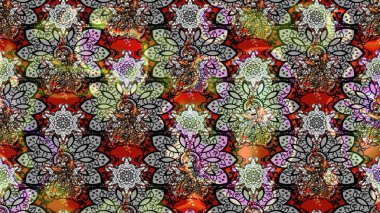 Parmak izi, kumaş, duvar kâğıdı, tekstil için raster dokusu. Renkli grunge soyut arkaplanı kologri çiçeklerle süslüyor. Nakış desenli çiçek deseni..