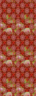 Kırmızı ve kahverengi renkte çiçekler. Nazik, sevimli çiçek arkaplanı. Raster çiçek desenli ve çiçekli..