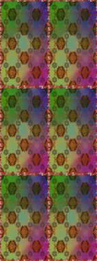 Tropik çiçekler. Tişörtsüz arka plan deseni. Yeşil ve kahverengi renkte çiçekler.